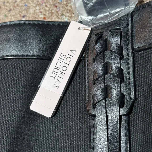 Victoria's Secret Black‎ Canvas Tote Bag Large – NWT - Picture 7 of 13